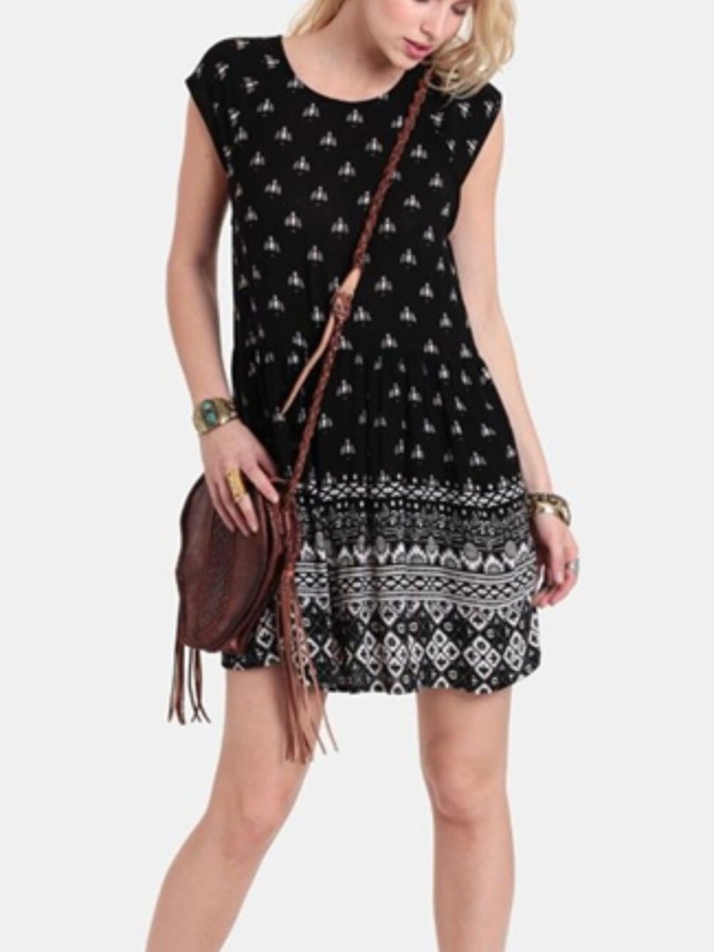 ANTHROPOLOGIE MINKPINK Native Nights Coastal Cowgirl Thunderbird NWOT Dress M